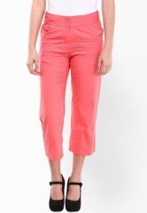 Kaxiaa Orange Solid Trouser women