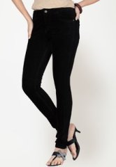 Kira Solid Black Jeans women