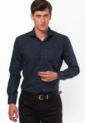 Knight N Gale Navy Blue Party Wear Shirts men