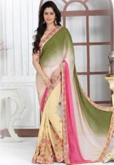 Krizel Multicoloured Embellished Saree women