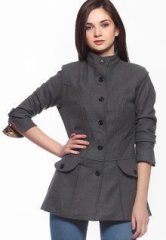 Ladybug Grey Solids Summer Jacket women