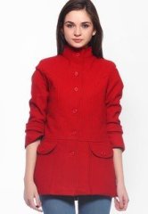 Ladybug Red Solids Winter Jacket women