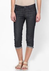 Lesley Blue Washed Capri women