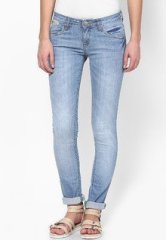 Lesley Light Blue Washed Jeans women