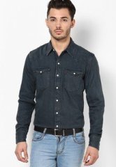 Levis Dark Grey Casual Shirt men