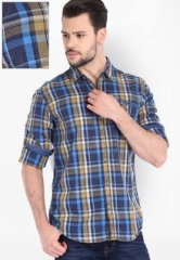 Locomotive Checked Beige Casual Shirt men