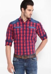 Locomotive Checks Multi Colour Casual Shirt men