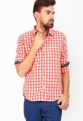 Locomotive Checks Pink Casual Shirt men