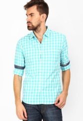 Locomotive Checks White Casual Shirt men