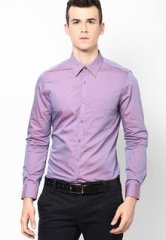 London Bridge Solid Purple Formal Shirt men