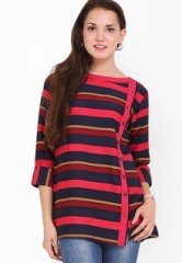 Lubaba Navy Blue Printed Tunic women