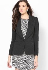 Mango Full Sleeve Dark Grey Jacket women