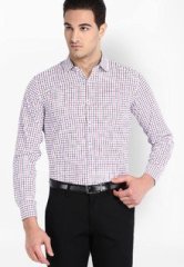 Mark Taylor Check Red Formal Shirt men