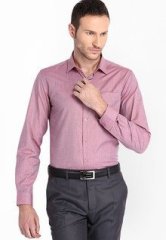 Mark Taylor Solid Mauve Formal Shirt men