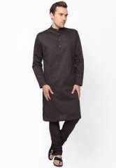 Mayank Modi Striped Grey Kurta Pyjama men