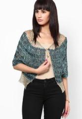 Mayra Solid Aqua Shrug women