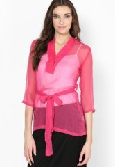 Meira Pink Solid Tunic women