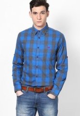 Meltin Checks Blue Casual Shirt men