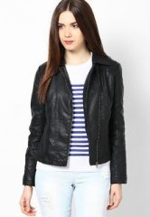 Miss Bennett Biker Chic Black Pu Jacket women