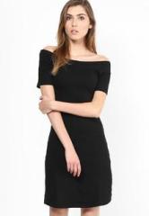 Miss Bennett London Plain Bardot Bodycon Dress women