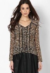 Miss Bennett Wild Thing Leopard Print Blouse women