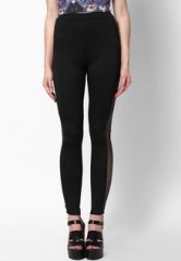 Miss Selfridge Black Mesh Panel Legging women