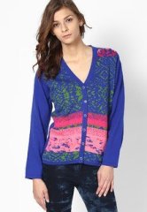 Monte Carlo Blue Full Sleeve Sweater women