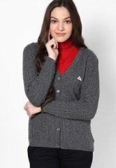 Monte Carlo Grey Full Sleeve Sweater women