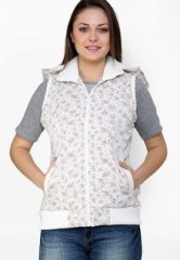 Monte Carlo White Printed Winter Jacket women