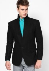 Monteil & Munero Solid Black Blazer men