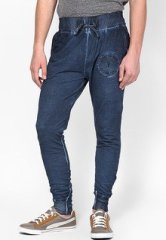 Monteil & Munero Solid Blue Track Pant men