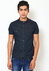 Mossimo Blue Slim Fit Casual Shirt men