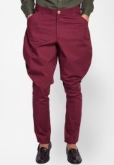 Mr Button Maroon Cotton Jadhpuri Pants men