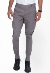 Mr Button Solid Grey Jodhpuri Trouser men