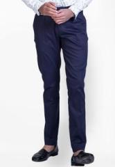 Mr Button Solid Navy Blue Chinos men