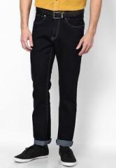 Mufti Solid Blue Regular Fit Jeans men