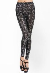 N-gal Black Sunflower Print Leggings women