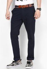 Nautica Navy Blue Casual Trouser men