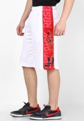 NBA Derrick Rose White Solid Shorts men