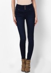 New Look Dark Blue High Waisted Supersoft Jeans women