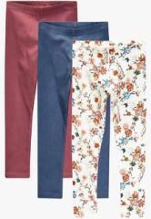 Next Floral/Rust/Blue Leggings Three Pack girls