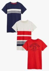 Next Red/Navy/Stripe T Shirts Three Pack boys