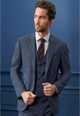 Next Signature Pale Blue Sharkskin Tailored Fit Suit: Jacket men