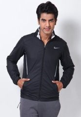 Nike Black Solids As Woven Jack Track Jackets men