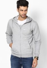 Nike Dark Grey Club Ft Fz Hooded Jacket men