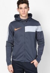 Nike Grey Hooded Track Jacket men