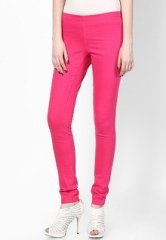 Only Pink Solid Legging women