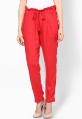 Paprika Red Solid Trouser women