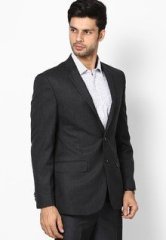 Park Avenue Grey Milange Jackets & Blazers men