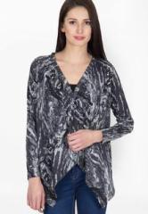 Peacot Grey Printed Shrug women